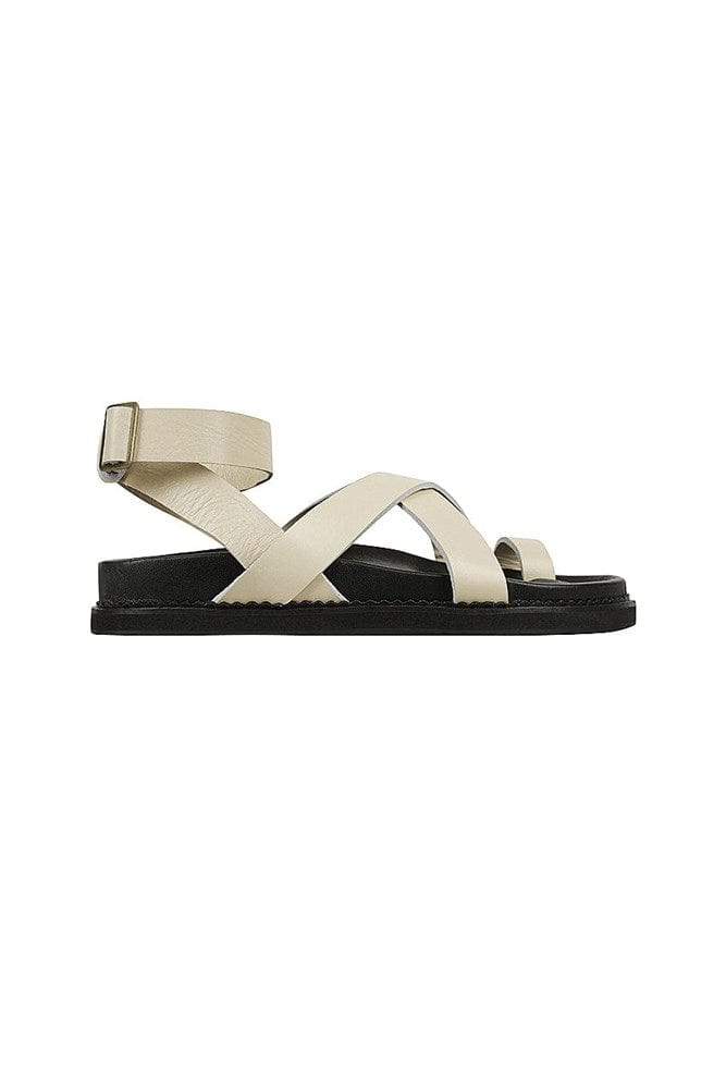 The Leni Sandal | Bone / Black - The Bali Tailor