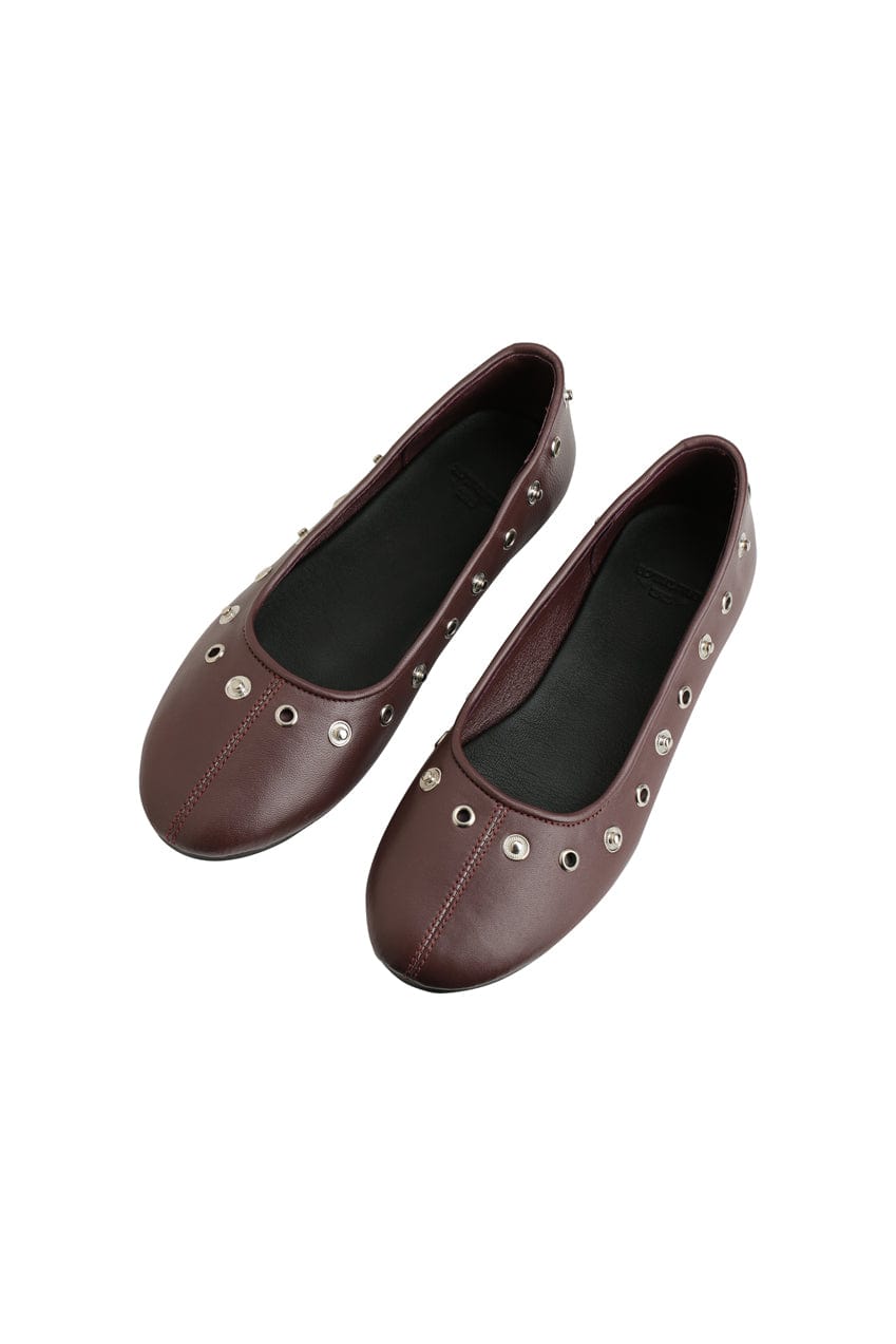 The Luma Ballet Flat | Burgundy - The Bali Tailor