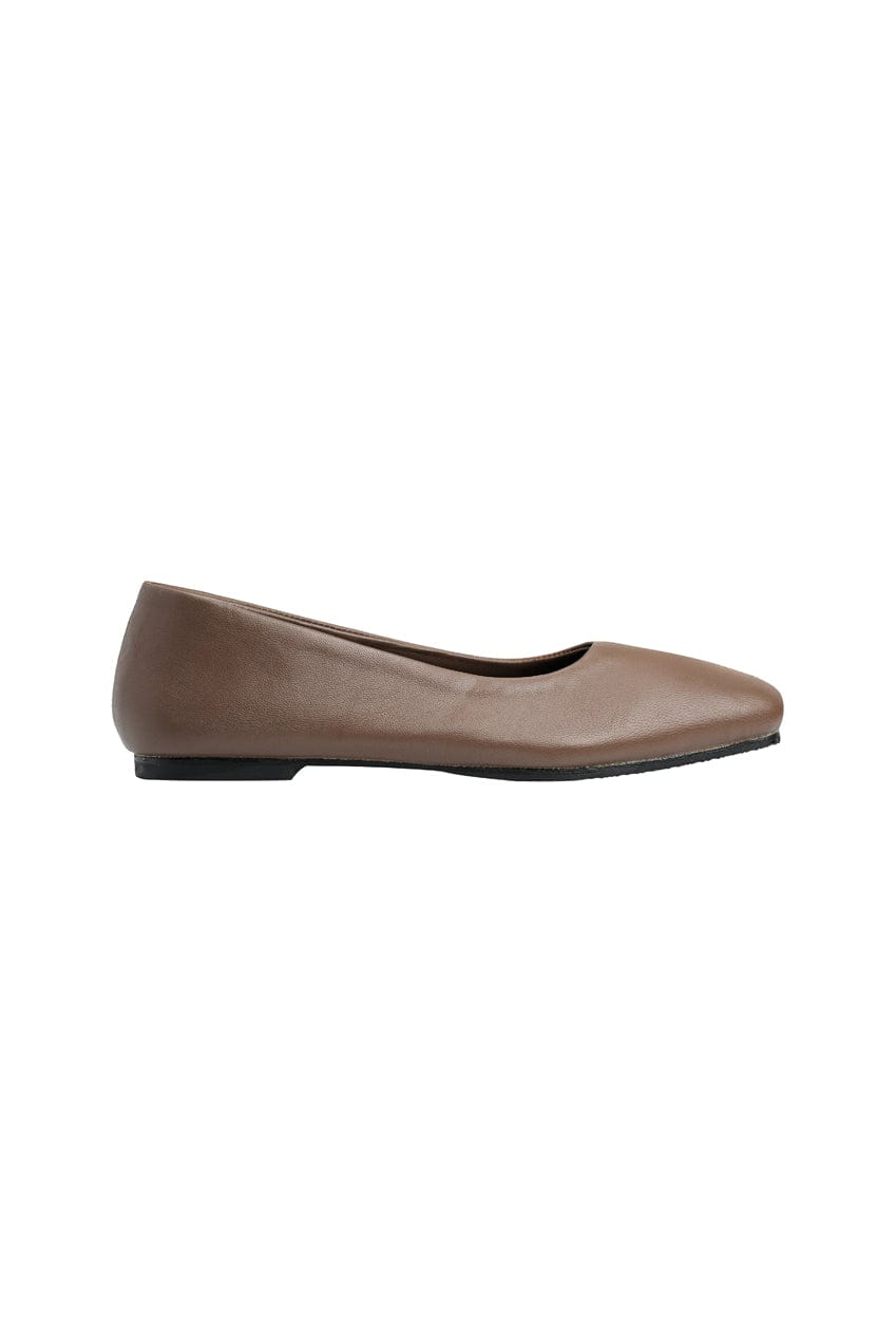 The Mabel Ballet Flat | Chocolate - The Bali Tailor