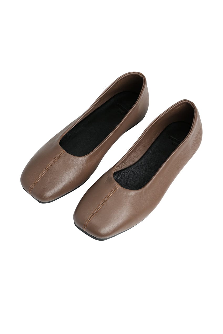 The Mabel Ballet Flat | Chocolate - The Bali Tailor
