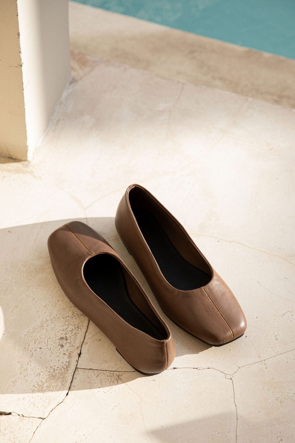 The Mabel Ballet Flat | Chocolate - The Bali Tailor