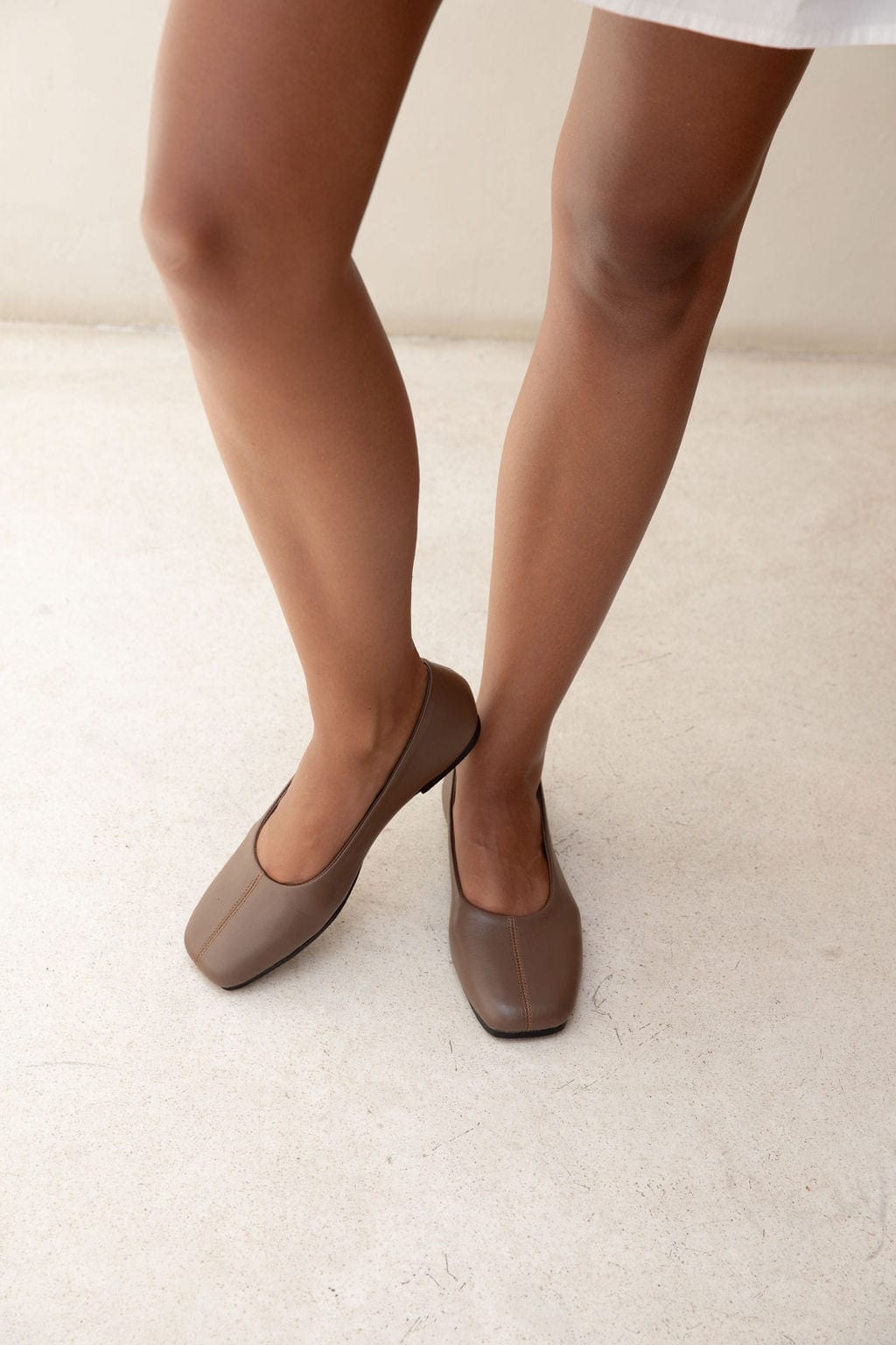 The Mabel Ballet Flat | Chocolate - The Bali Tailor