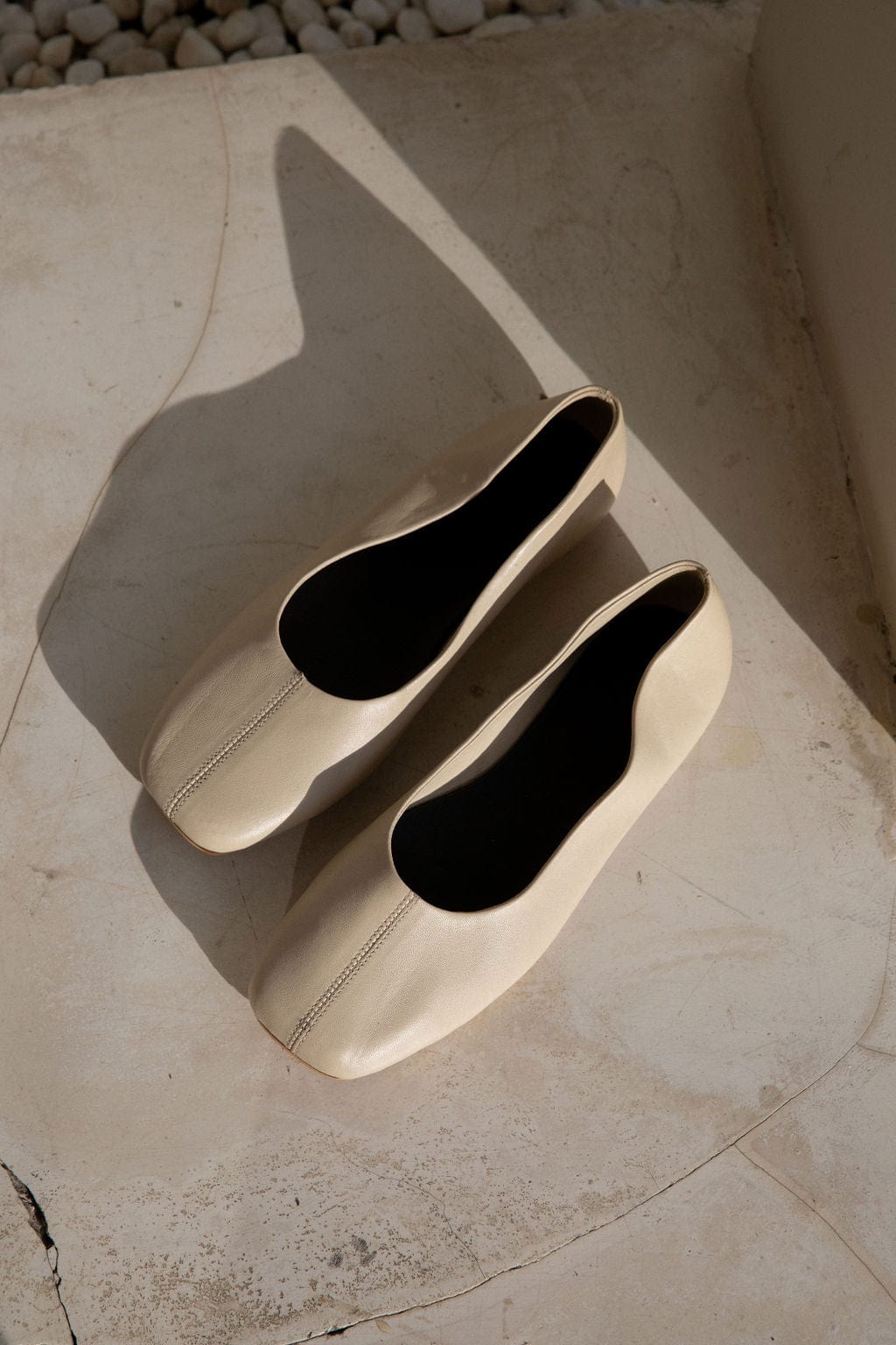 The Mabel Ballet Flat | Creme - The Bali Tailor