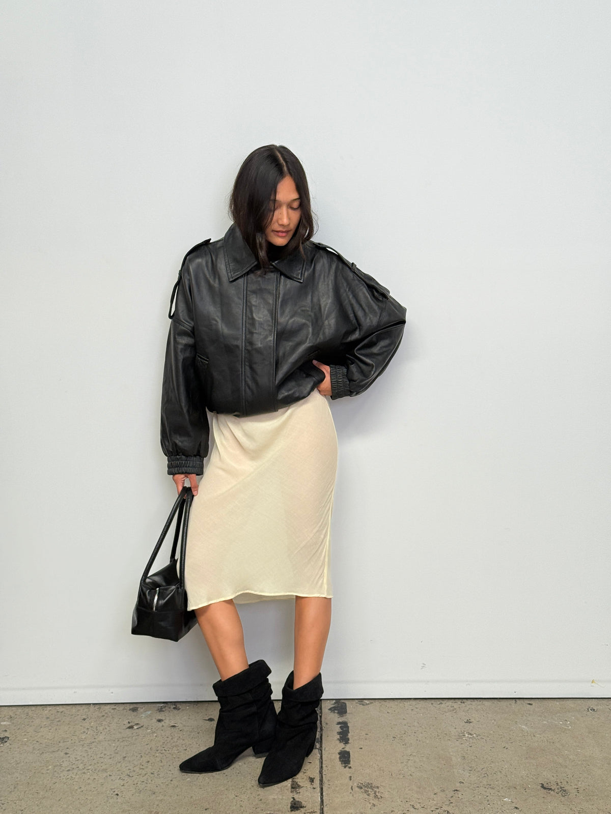 The Mira Bomber Jacket | Black - The Bali Tailor