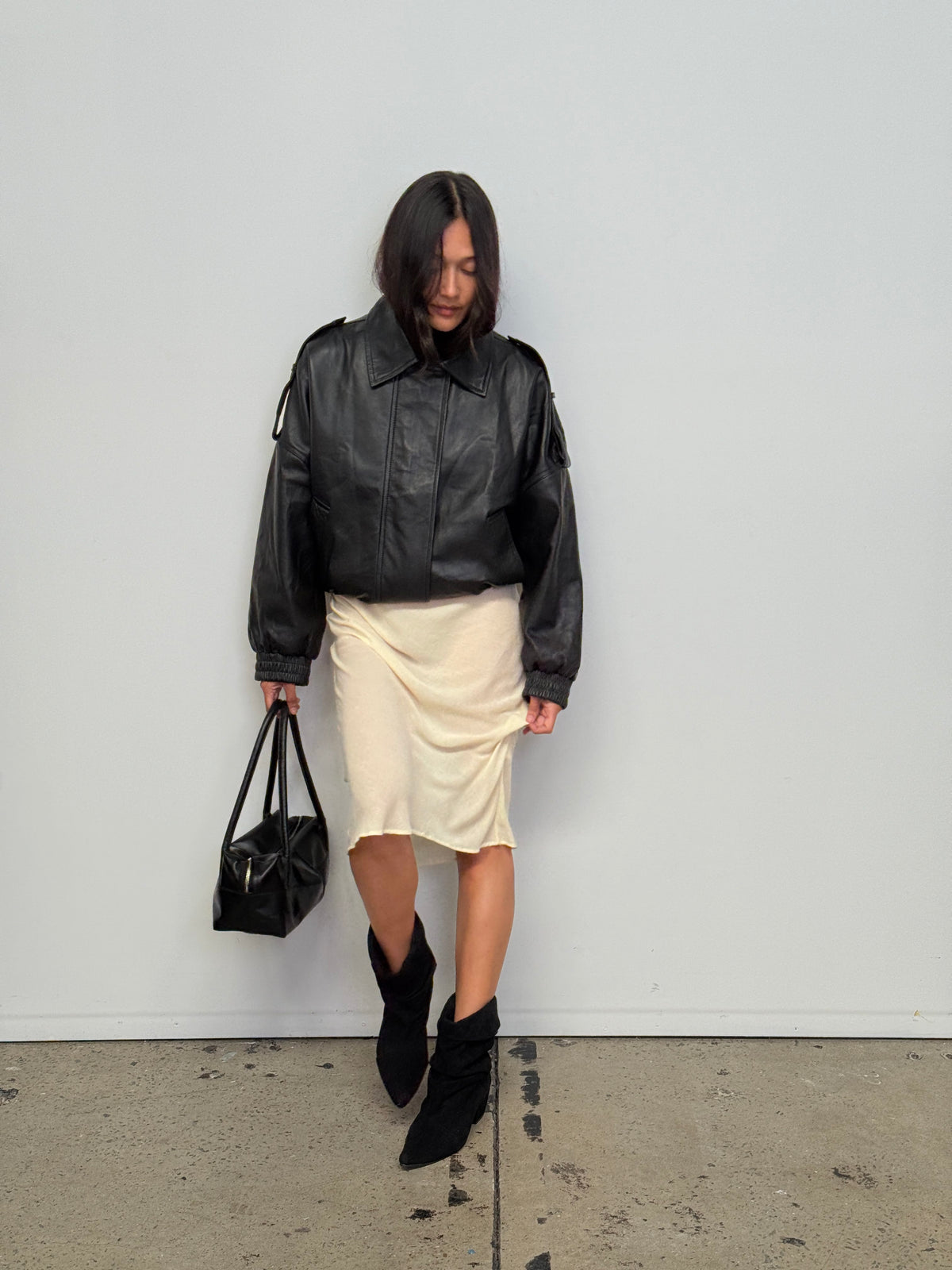 The Mira Bomber Jacket | Black - The Bali Tailor