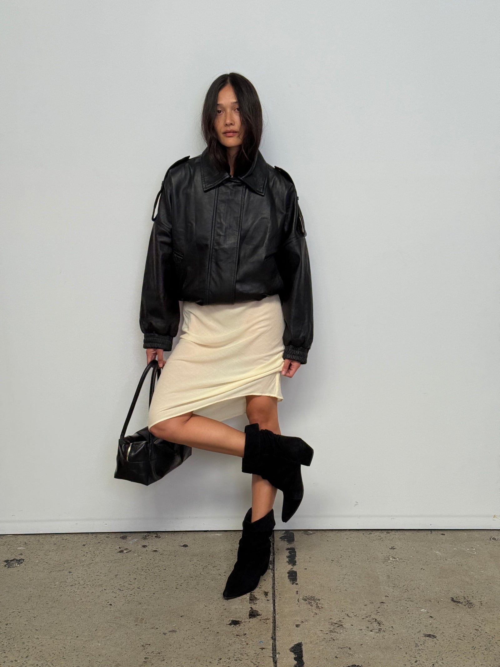 The Mira Bomber Jacket | Black - The Bali Tailor