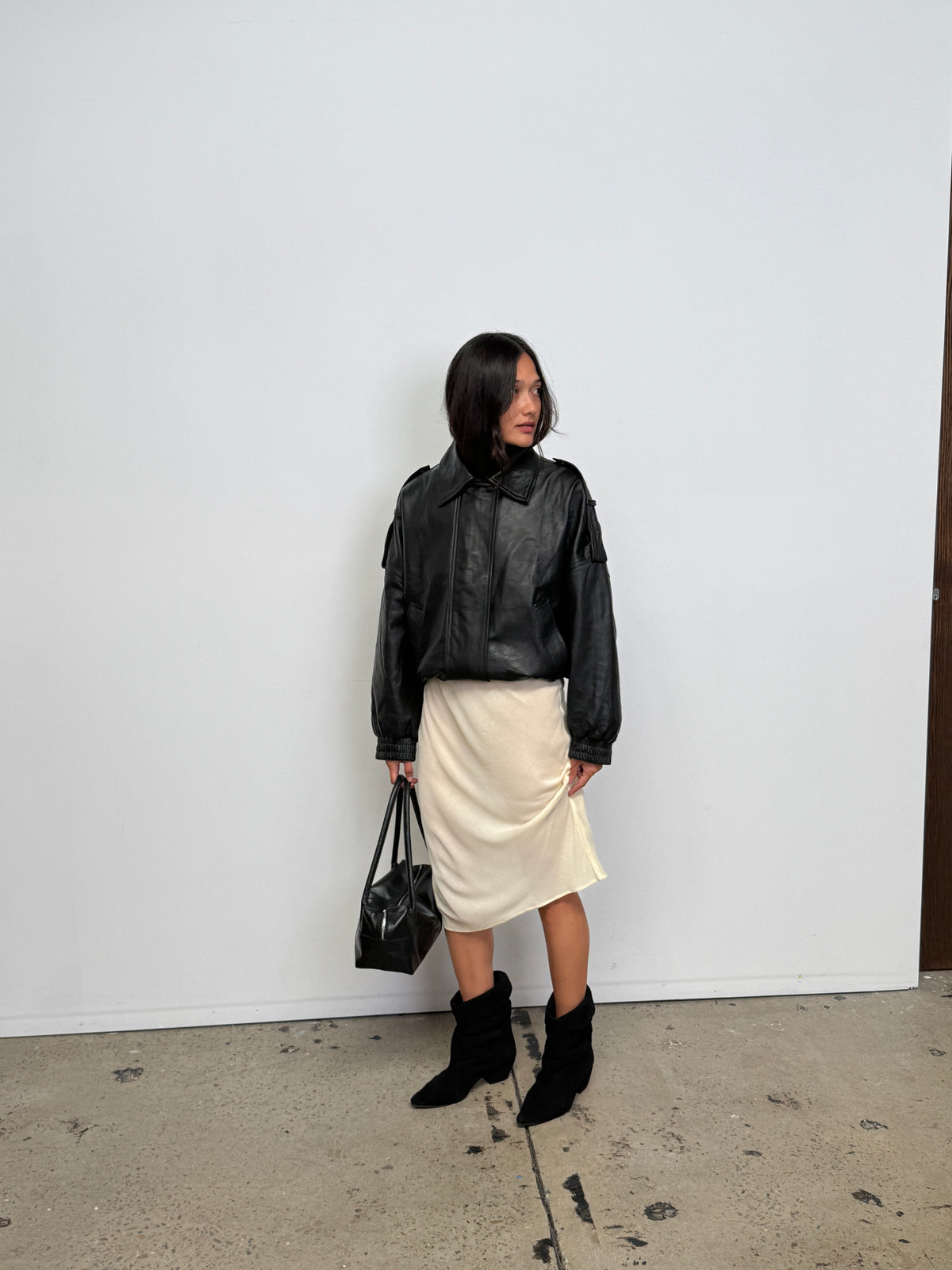 The Mira Bomber Jacket | Black - The Bali Tailor