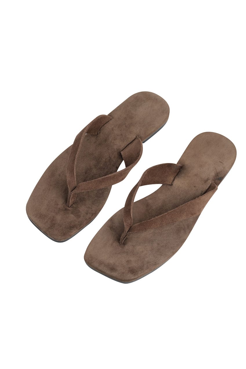 The Rhea Thong | Cocoa Suede - The Bali Tailor