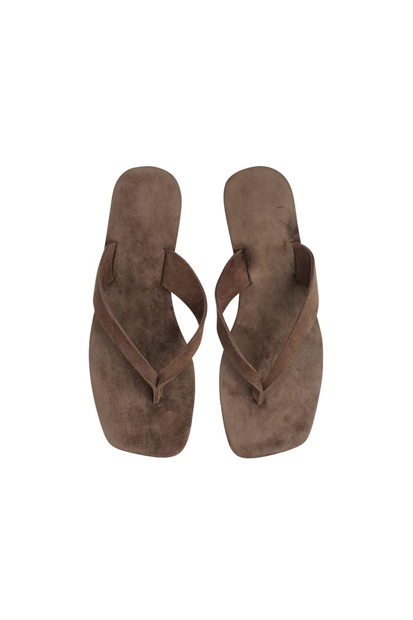 The Rhea Thong | Cocoa Suede - The Bali Tailor