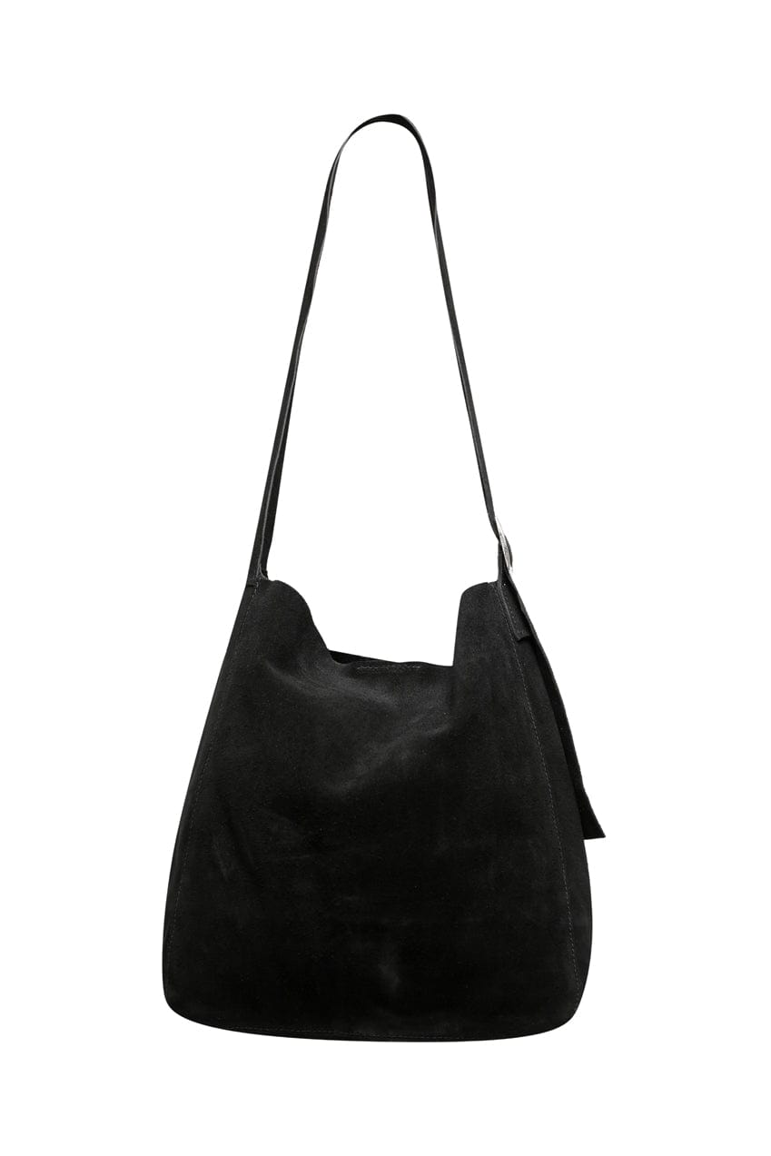 The Rowan Slouch Bag | Black Suede - The Bali Tailor