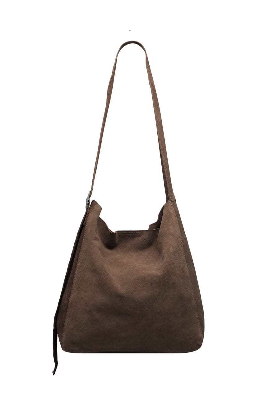 The Rowan Slouch Bag | Cocoa Suede - The Bali Tailor