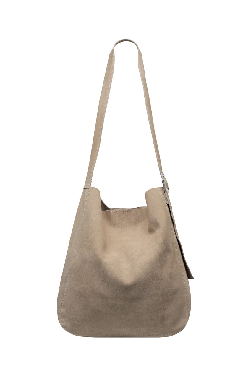 The Rowan Slouch Bag | Stone Suede - The Bali Tailor