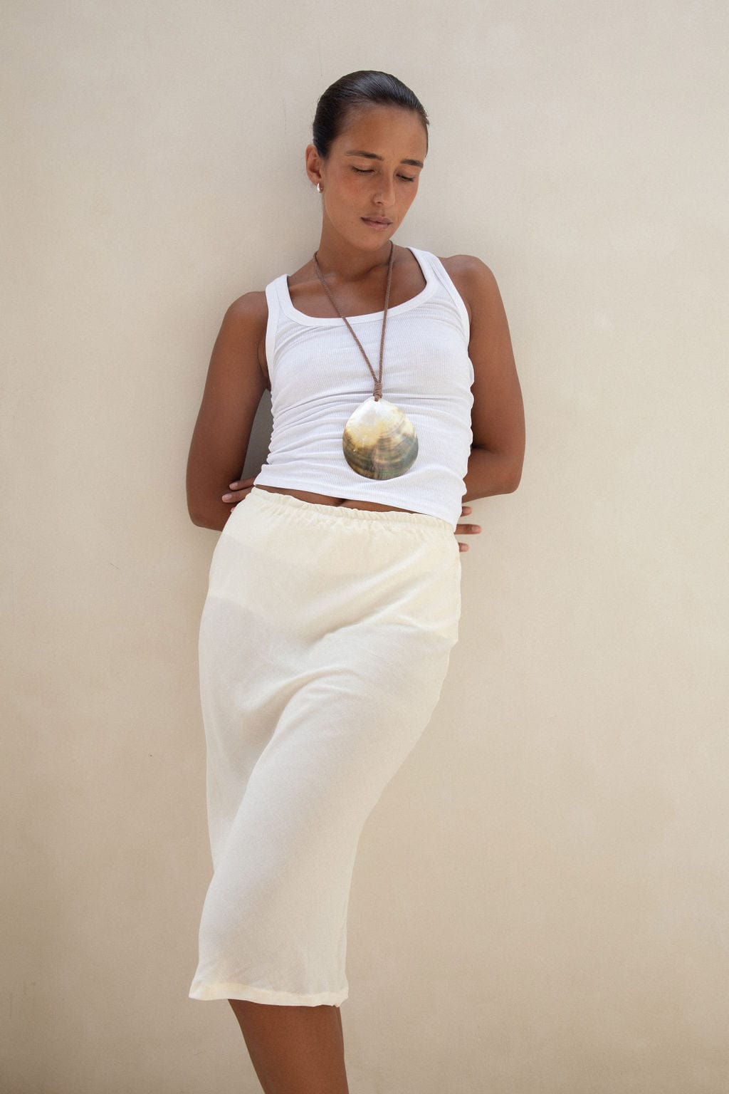 The Salma Skirt | Creme - The Bali Tailor