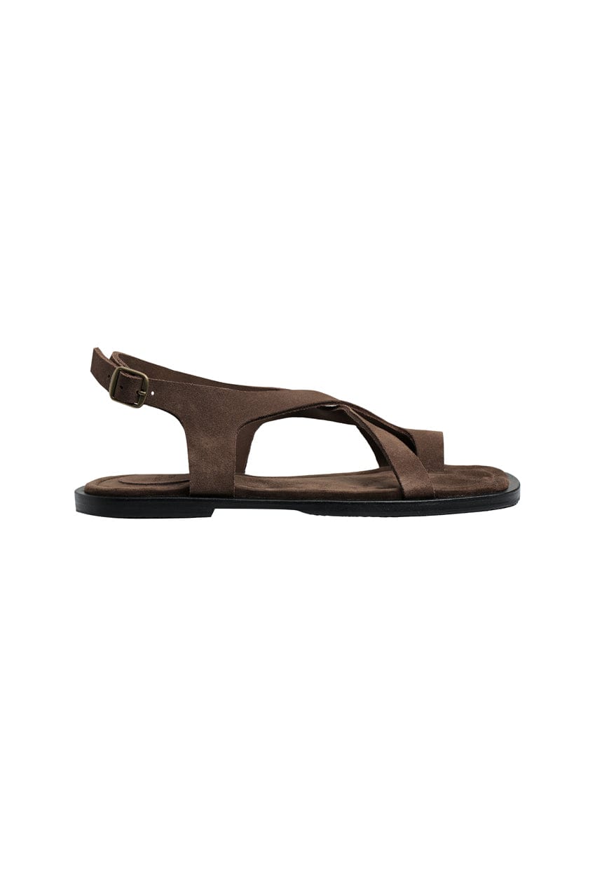 The Selene Sandal | Cocoa Suede - The Bali Tailor