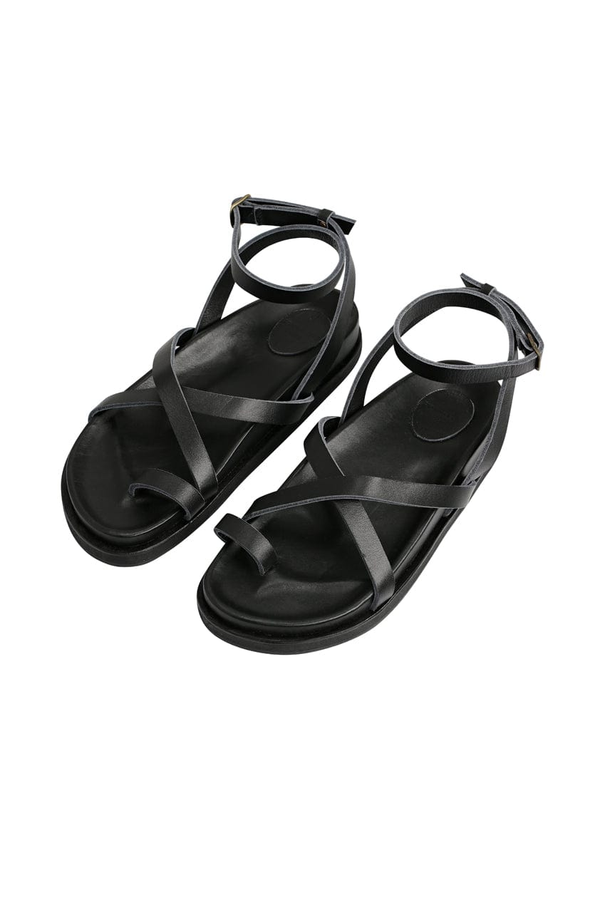 The Slim Leni Sandal | Black - The Bali Tailor