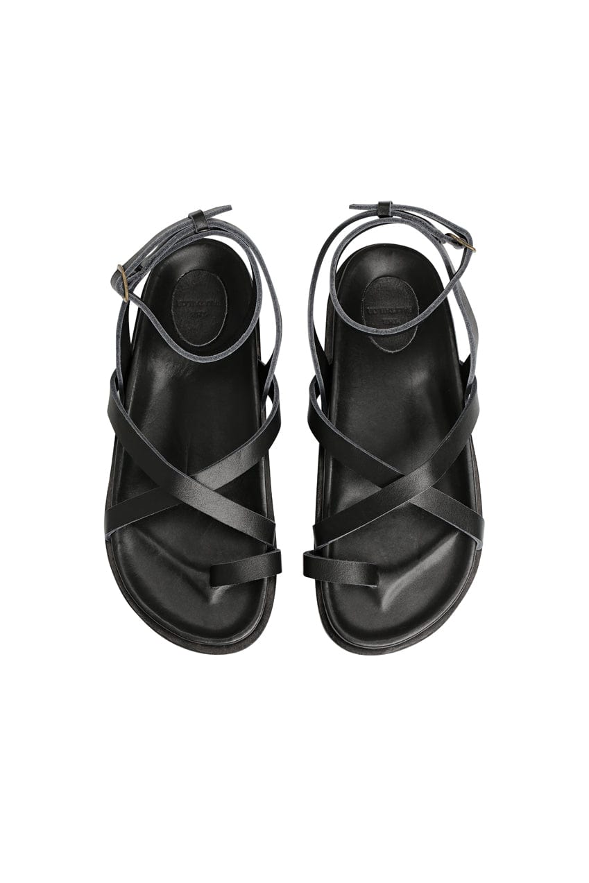 The Slim Leni Sandal | Black - The Bali Tailor