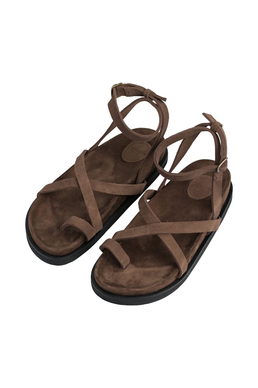 The Slim Leni Sandal | Cocoa Suede - The Bali Tailor