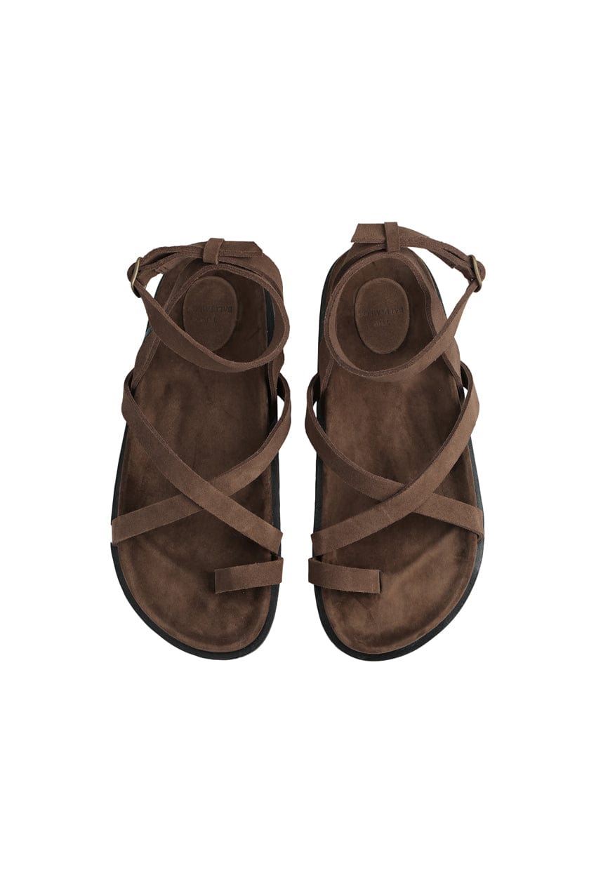 The Slim Leni Sandal | Cocoa Suede - The Bali Tailor