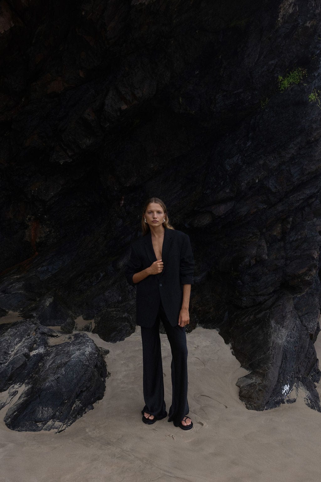 The Vahla Silk Pant | Noir - The Bali Tailor