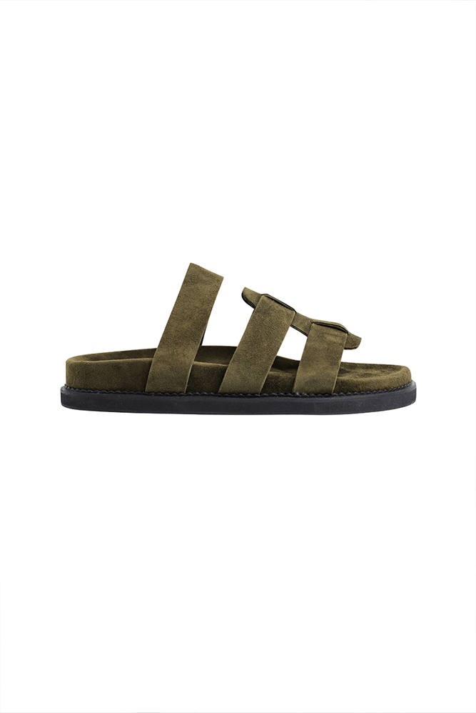 The Watson Slide | Olive Suede - The Bali Tailor