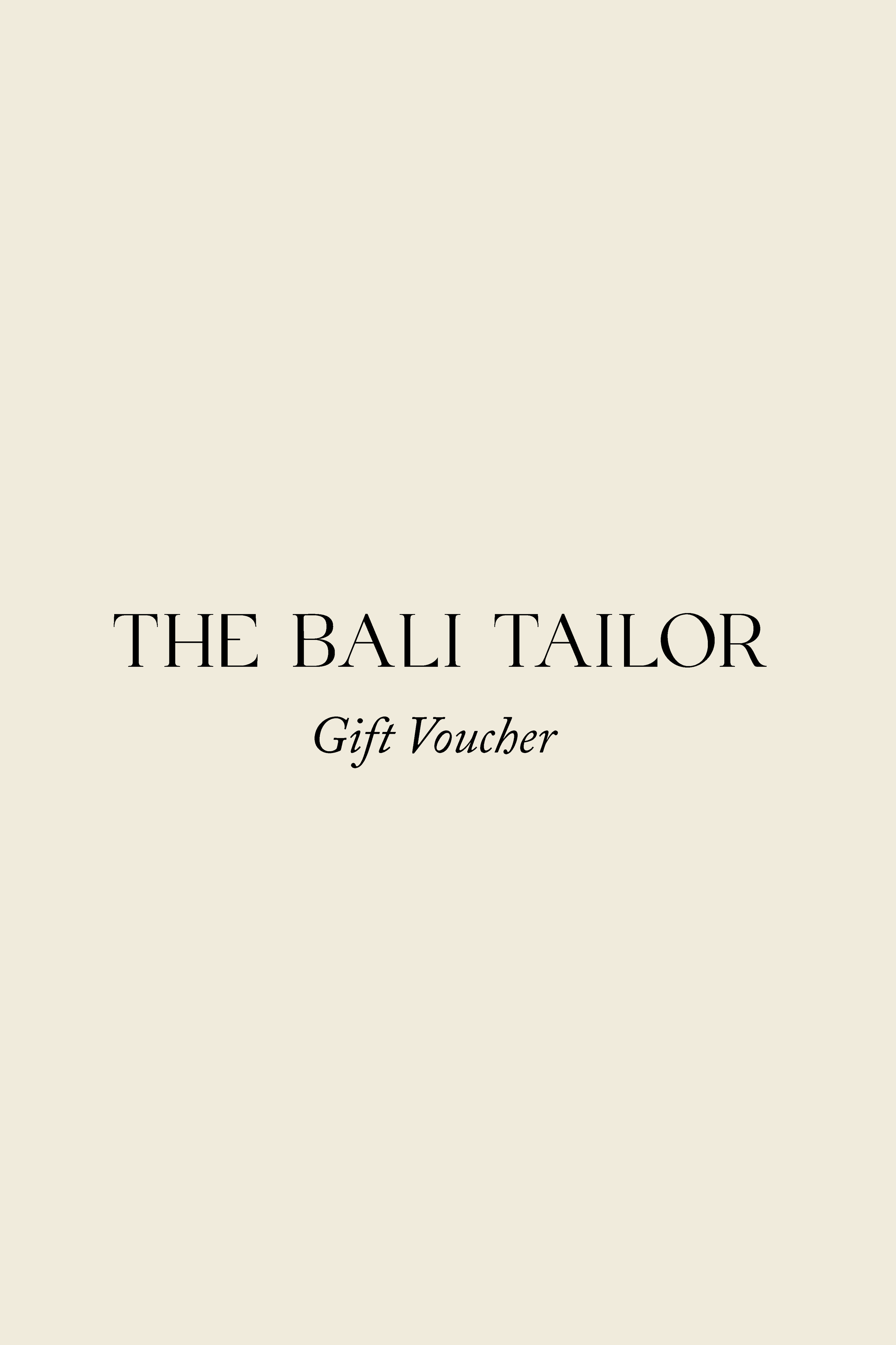 Gift Card - The Bali Tailor