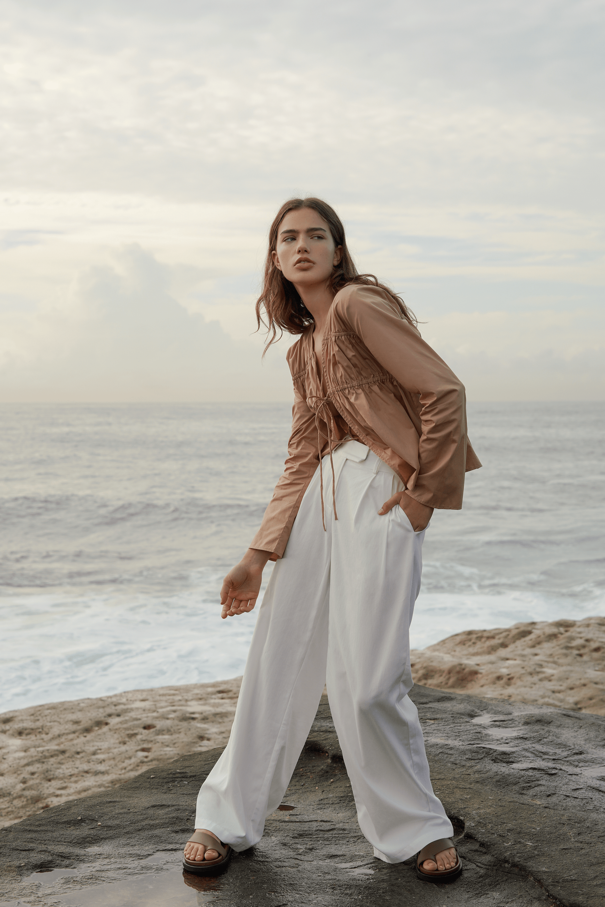 The Adrienne Pant | Ivory | The Bali Tailor | Image 1