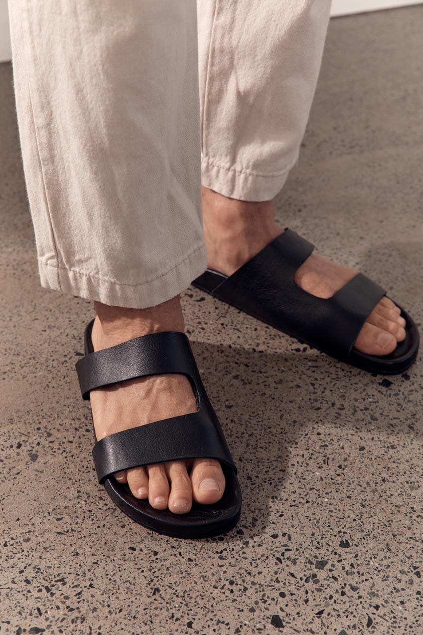 The Alex Slide | Black | The Bali Tailor | Image 1