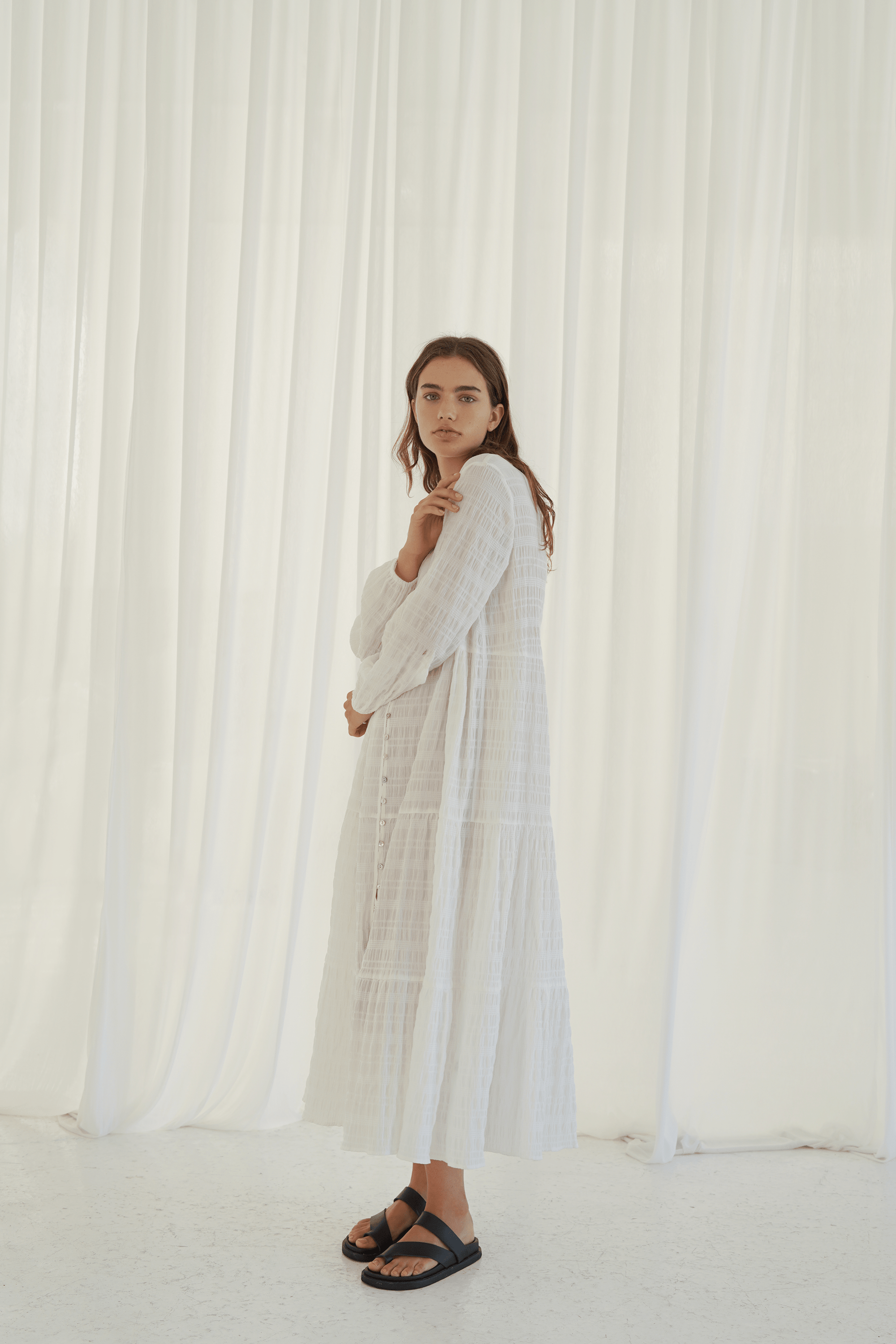 The Ava Maxi Dress | Ivory | The Bali Tailor | Image 1