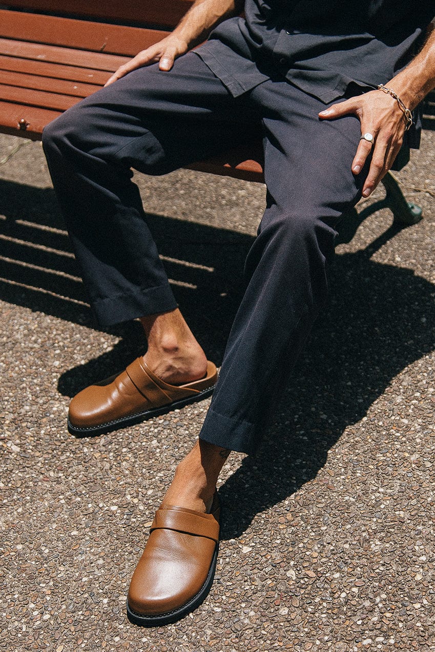 The Luca Slide | Dark Tan | The Bali Tailor | Image 1