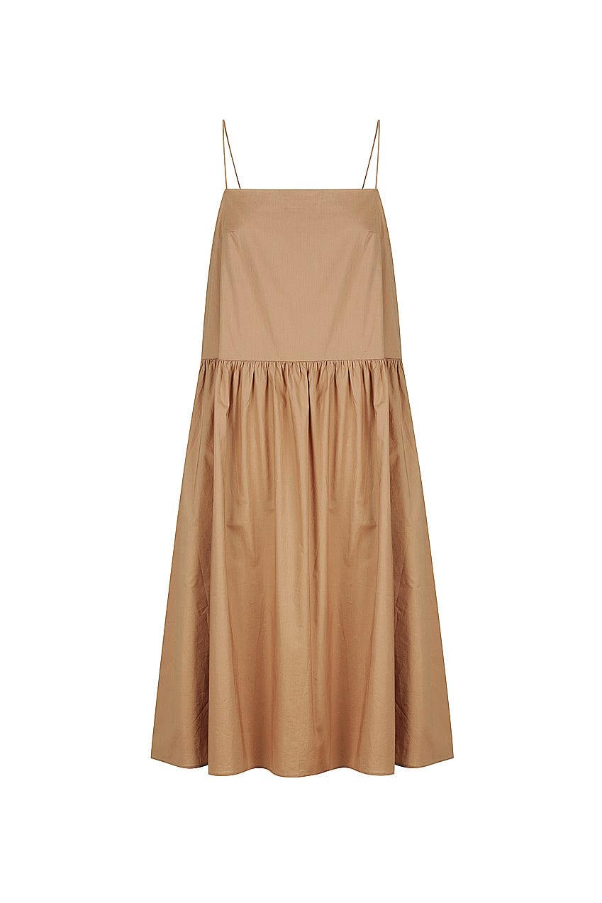 The Luci Midi Dress | Latte | The Bali Tailor | Image 1