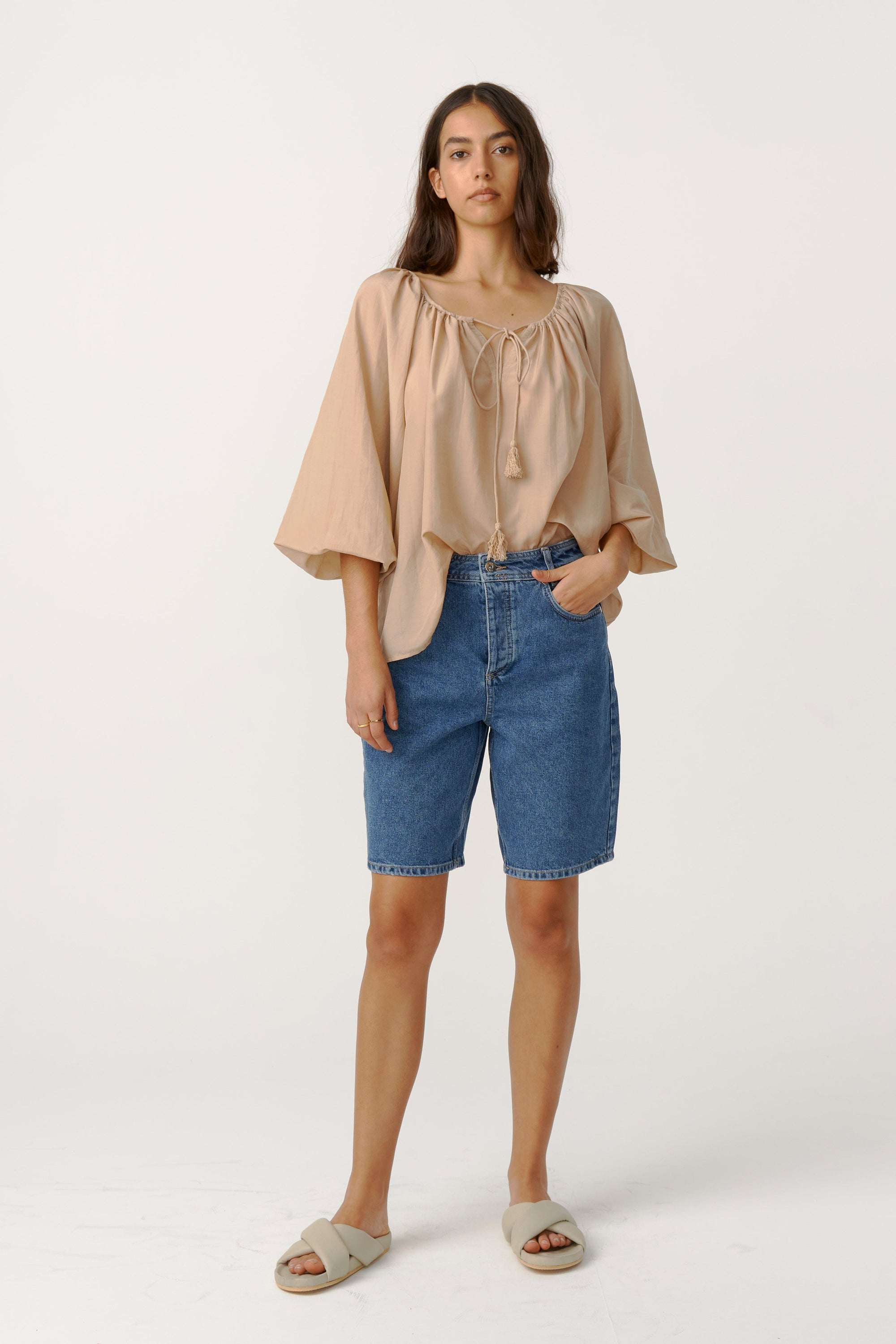 The Maison Blouse | Sand - The Bali Tailor