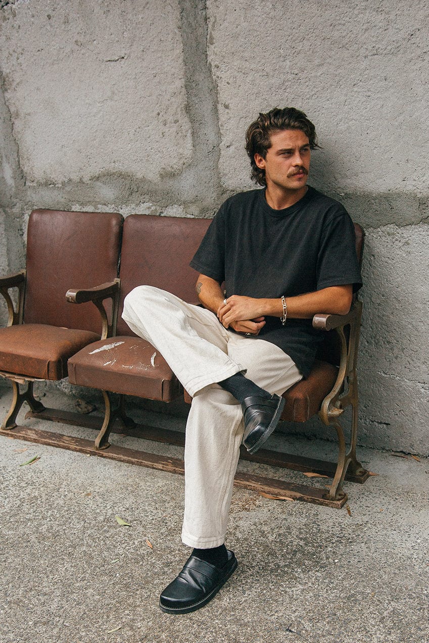 The Men&#39;s Luca Slide | Black - The Bali Tailor