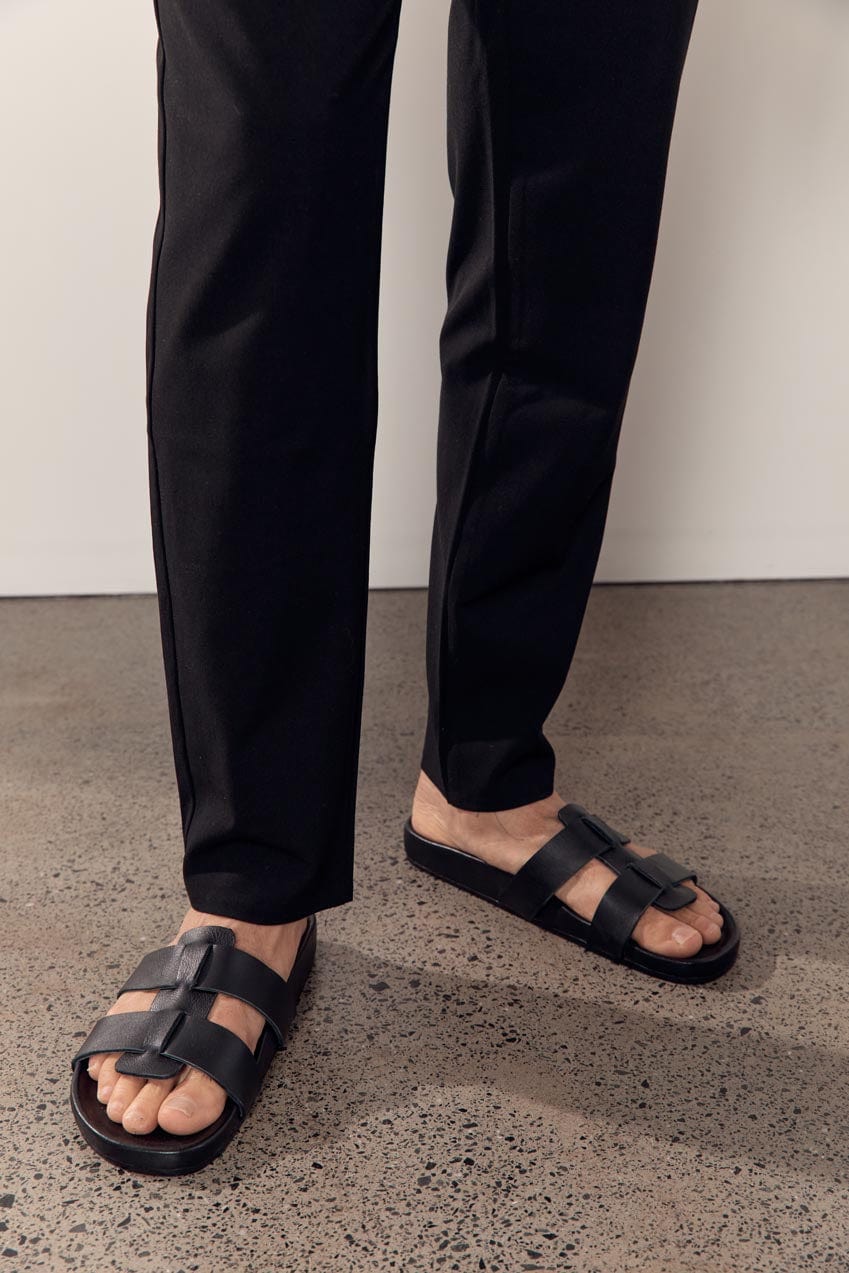The Myles Slide | Black | The Bali Tailor | Image 1