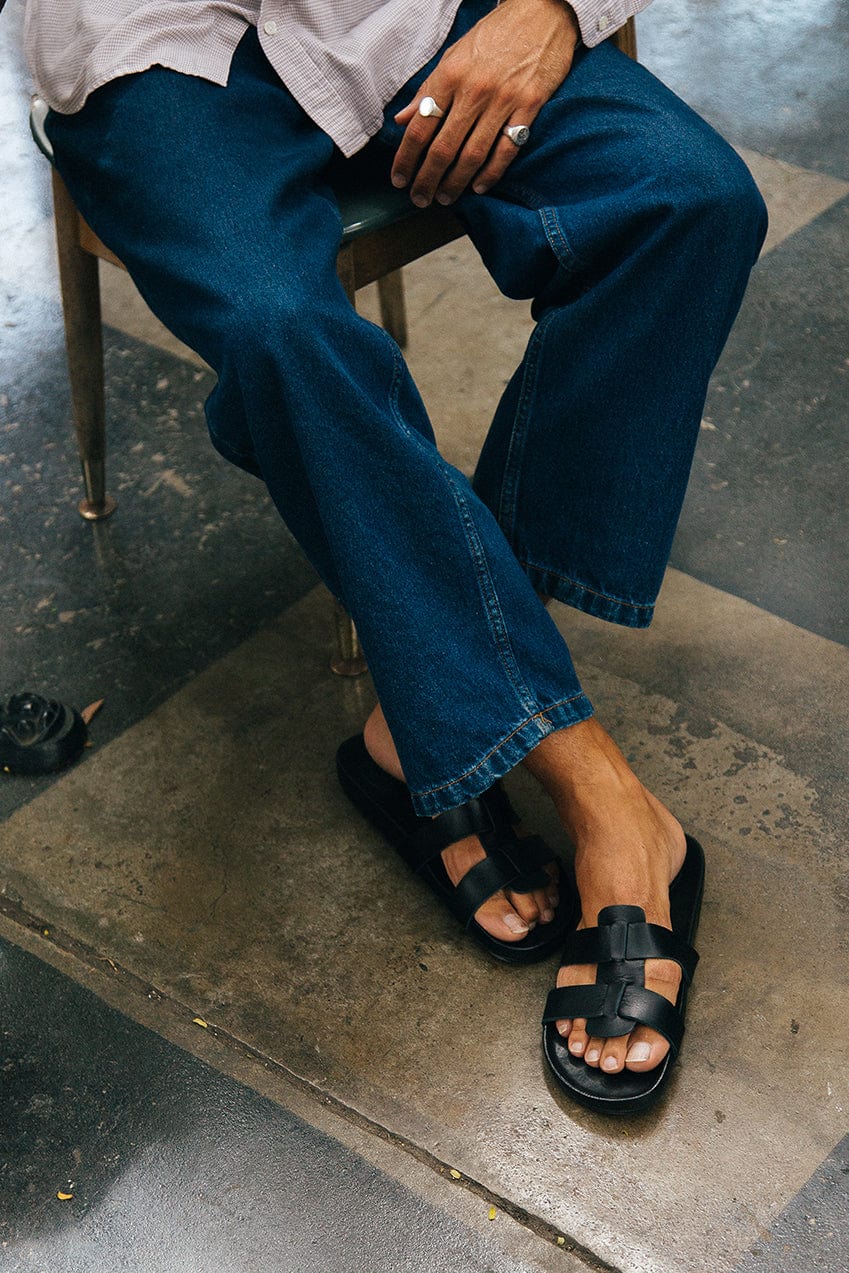 The Myles Slide | Black - The Bali Tailor