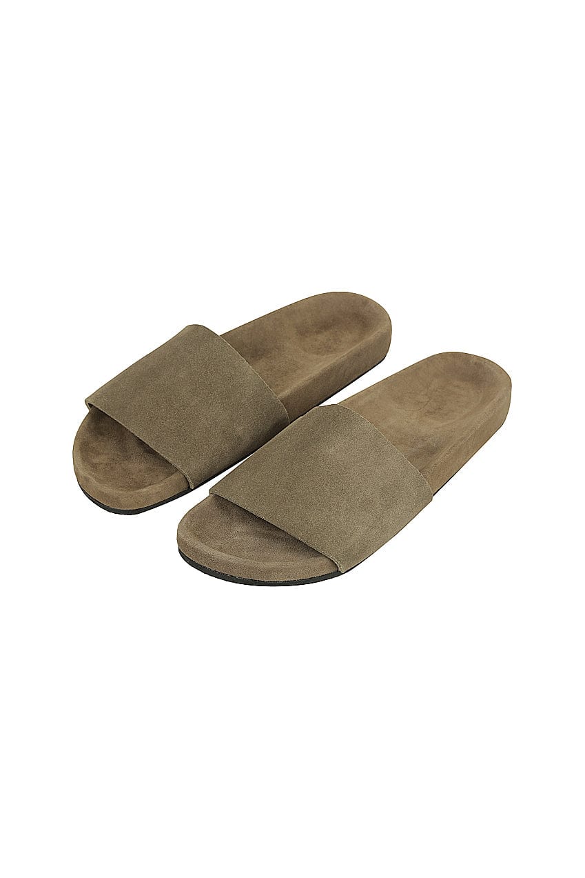 The Tom Slide | Olive Suede - The Bali Tailor